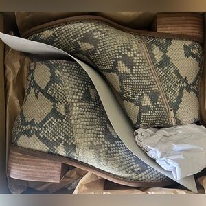NWT Snake Print Lucky Brand Booties